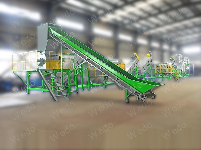 HDPE plastic bottle recycling machine