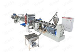 HDPE plastic dimpled drainage sheet making machine, dimpled drainage board extrusion line